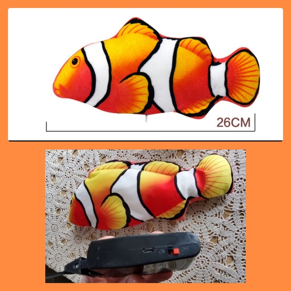 5/25 XL rechargeable cat toy fish flips like a real fish out of water new - Picture 11 of 12